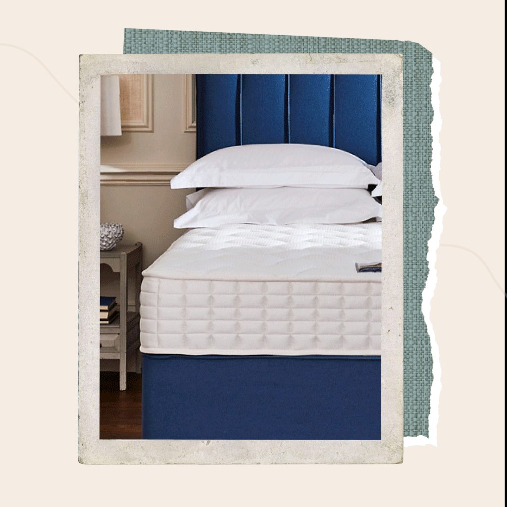 A scrapbook style photograph displaying the corner of the Sleepeezee Beautyrest Suite 800